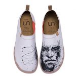 UIN Men's Silent Man Series Canvas Slip-On Shoe White Color