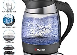 Mueller Ultra Cordless Electric Kettle Fast Boiling Glass Tea, Coffee Pot 1.8 Liter