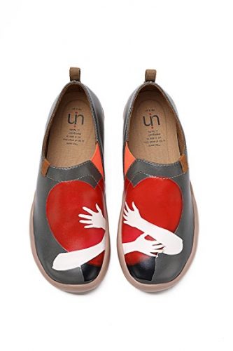 uin Women/'s Warm Heart Breathable Microfiber Walking Shoes Gray